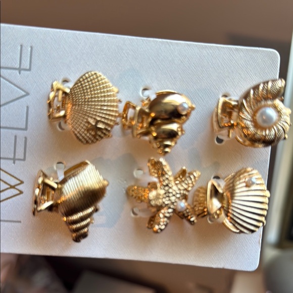 The Unbranded Brand Jewelry - Gold-Tone Sea-Inspired hair clip Set